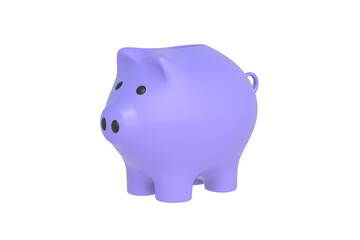 Piggy bank isolated on white background. 3d render