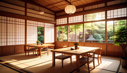 Japanese Cafe Concept with Classic Wood Interior and Warm Minimal Aesthetic Style

