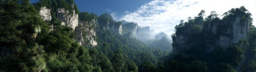 Panoramic 360 degrees hdr landscape zhangjiajie national park nature