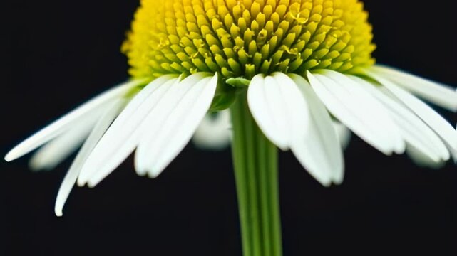 Elegant Echinacea Flowers Blooming in a Row Against a Dark Background Showing Details
