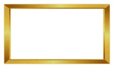 Obraz premium Gold glitter frame border isolated on transparent background