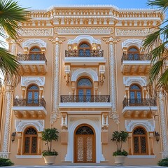 Fototapeta premium Modern Building with Palm Tree