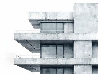 Modern Concrete Block Building