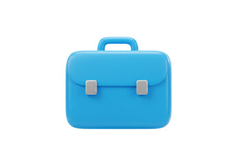 Isolated Blue Briefcase Business Portfolio