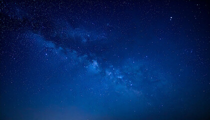 Minimal Starry Night Sky Background with Twinkling Stars on Dark Blue Scene