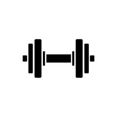 dumbbell on white background