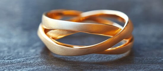 Intertwined Gold Bands