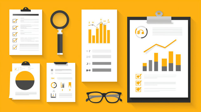Customer needs analysis&mdash;survey icons and charts