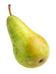 Fresh juicy pear with vibrant colors on plain background for healthy snacks and recipes