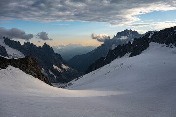 snow covered mountains