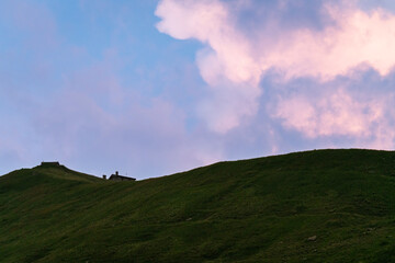 clouds over the mountains