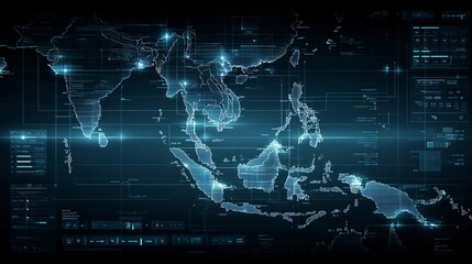 Digital Map Interface of ASEAN Logistics Hub and Connectivity Network