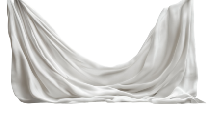 Title: Elegant White Fabric Texture Isolated on Clean White Background for Design and Mockup Use