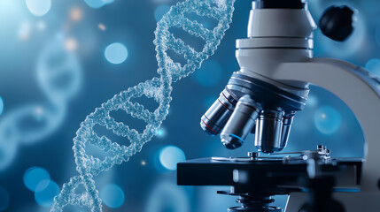Microscope and DNA Double Helix Structure