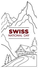 Celebrate swiss national day on august 1st with the swiss flag and iconic mountain scenery