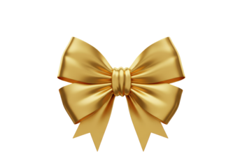Isolated Gold Bow