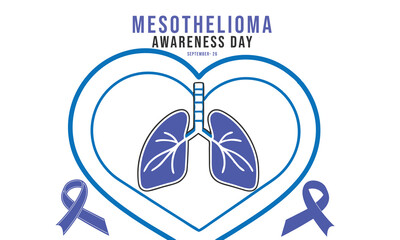 Mesothelioma Awareness Day. Lung Concept Design.