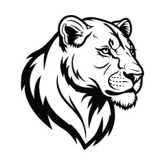 Lioness Head Vector, Roaring Lioness Illustration, Wild Female Lion Clipart, Jungle Predator Art, Fierce Lioness Drawing