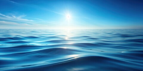 Obraz premium Soothing oceanic atmosphere with soft blue waves creating a calm abstract background