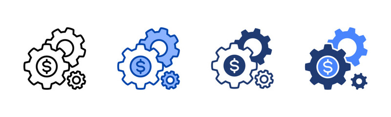 Money Management icon set multiple style collection