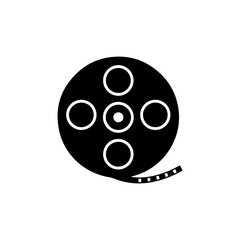 Fototapeta premium Cinema icon silhouette icon vector flat design.