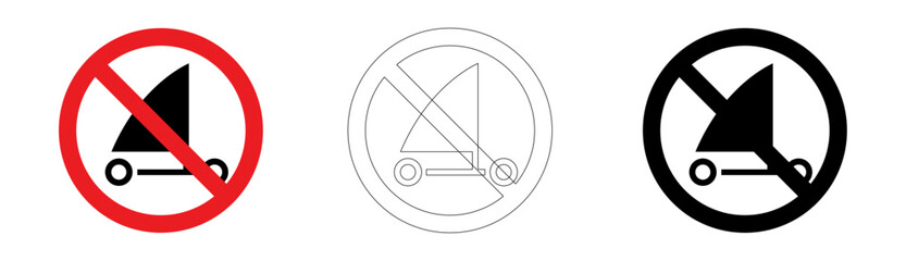 No sand yachting sign in vector format