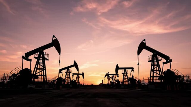 Oilfield Dusk: Rhythmic Extraction