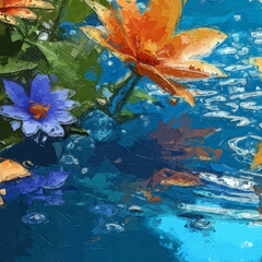 Various oil paintings, flowers, landscapes, lakes, roses, peonies, forests, suns, mountains, waters, birds, etc