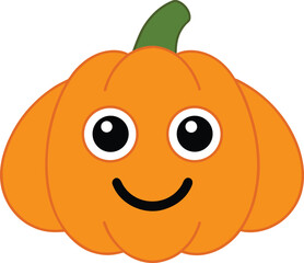 Fat Pumpkin Blob with Leafy Crown Curls