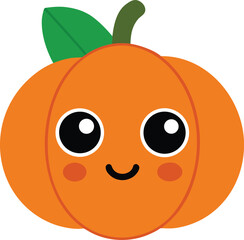 Round Happy Pumpkin with Leafy Collar Crown