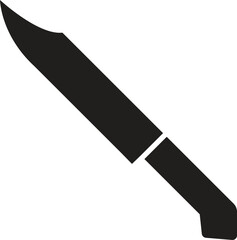 Kitchen knife icons vector set in solid flat style