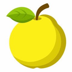 yellow apple isolated on white