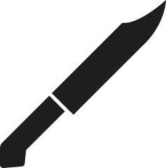 Kitchen knife icons vector set in solid flat style