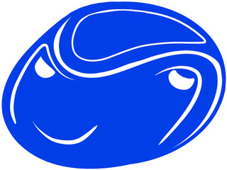 Abstract  illustration smile pattern blue