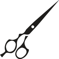 Scissor sign. Flat icon style. Scissors black on transparent background.