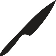 Kitchen knife icons vector set in solid flat style