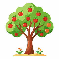 Fototapeta premium vector apple tree