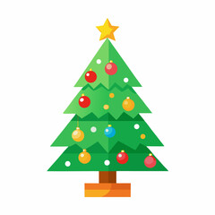 christmas tree vector illustration