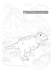 Cool Tyrannosaurus Coloring Book 01