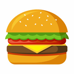 hamburger isolated on white background
