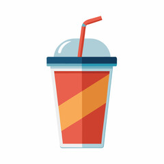 red plastic cup with straw