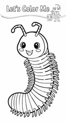 Children's coloring pictures of a centipede