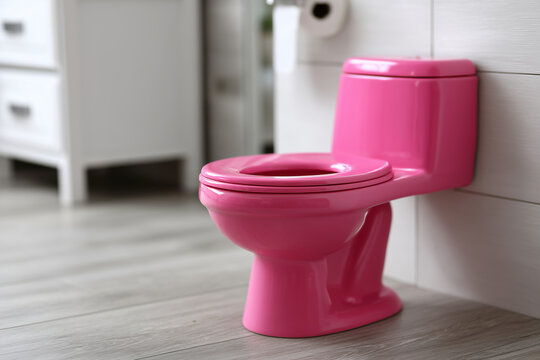Girl's pink potty