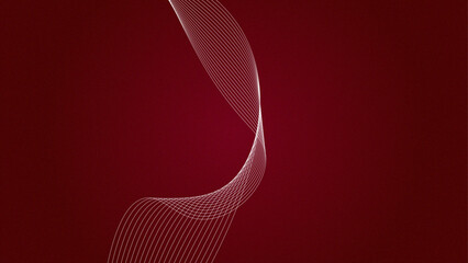 Abstract Red wave background with white line color element. Dynamic wave pattern. Modern flowing wavy lines. Futuristic technology concept. banner, poster, cover, brochure, flyer, website