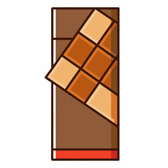 chocolate bar isolated on white