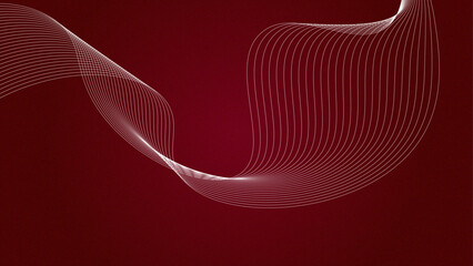 Abstract Red wave background with white line color element. Dynamic wave pattern. Modern flowing wavy lines. Futuristic technology concept. banner, poster, cover, brochure, flyer, website