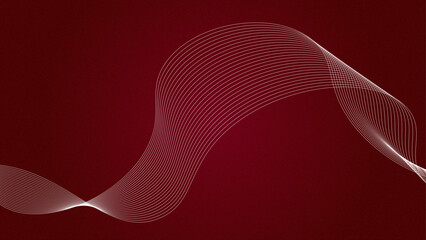 Abstract Red wave background with white line color element. Dynamic wave pattern. Modern flowing wavy lines. Futuristic technology concept. banner, poster, cover, brochure, flyer, website