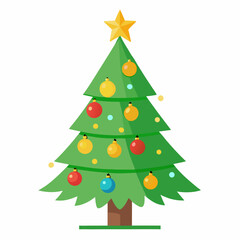 christmas tree isolated on white
