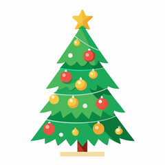 christmas tree isolated on white