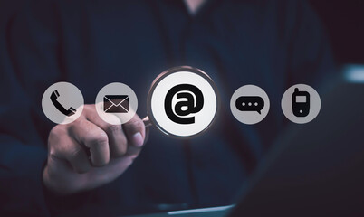 Communications send messages through e-mail messages in computer systems and online internet...